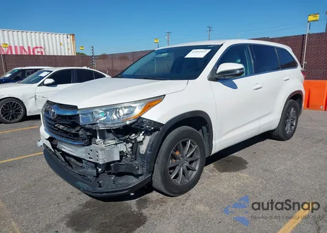 2016 Toyota Highlander Le Plus V6 z USA, uszkodzony, nr VIN 5TDZKRFH6GS167389